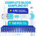 JJ CARE Lancing Device with 120 PCS Twist Off Lancets (30 gauge), 10 Adjustable Depth Settings, Lancing Device for Diabetes Testing with Push Button Ejector, Lancet Device for Blood Glucose Testing